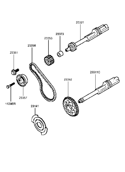 1999 Hyundai Sonata Balancer Belt Train Diagram