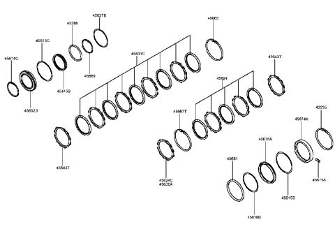 1999 Hyundai Sonata Disc Set-Brake Diagram for 45631-39000