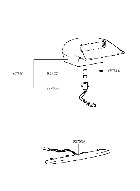 2001 Hyundai Sonata Old Body Style High Mounted Stop Lamp Diagram
