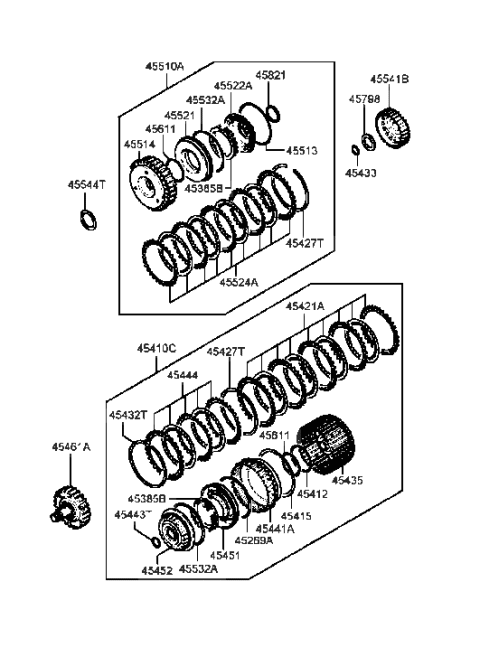 2001 Hyundai Sonata Old Body Style Transaxle Clutch - Auto Diagram