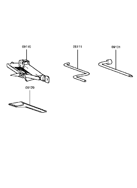 2001 Hyundai Sonata Old Body Style OVM Tool Diagram