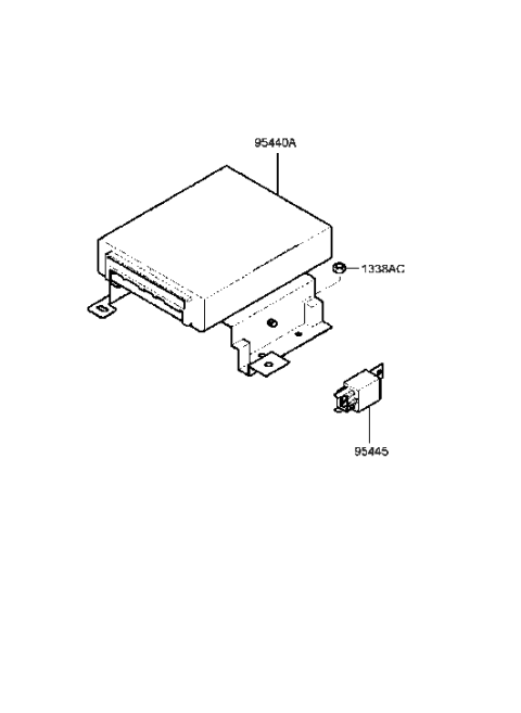 2000 Hyundai Sonata Control Module-Automatic Transaxle Diagram for 95440-39032