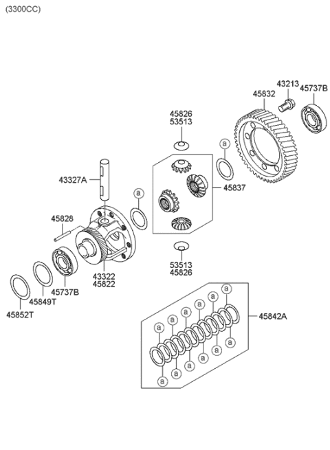 2005 Hyundai Sonata New Body Style (US) Transaxle Gear - Auto Diagram 4