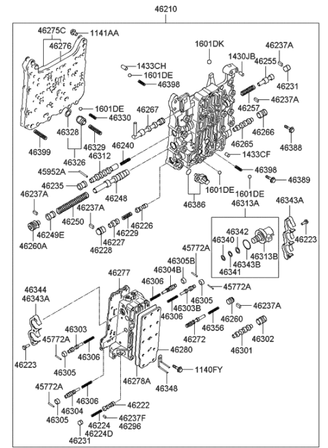 2005 Hyundai Sonata Valve-Valve Body Regulator Diagram for 46248-3A001