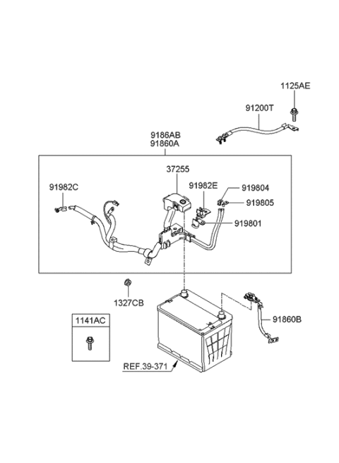 2006 Hyundai Sonata Wiring Assembly-Transmission Ground Diagram for 91860-3K210