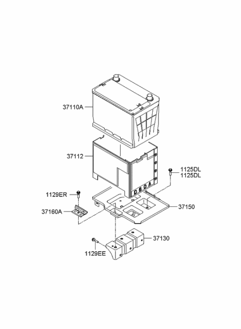 2005 Hyundai Sonata New Body Style (US) Battery Diagram