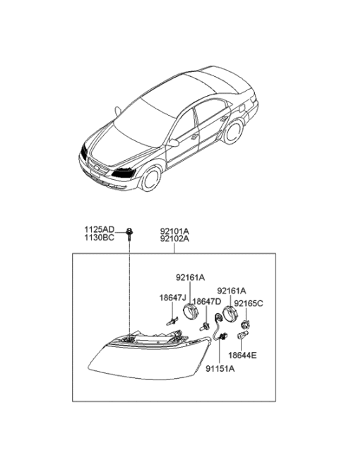 2005 Hyundai Sonata Head Lamp Diagram