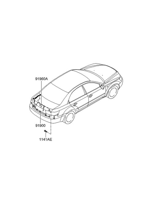2005 Hyundai Sonata New Body Style (US) Trunk Lid Wiring Diagram