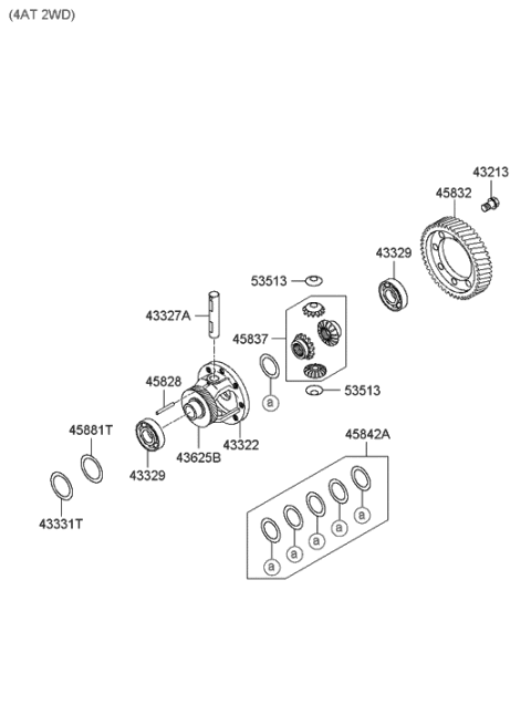 2005 Hyundai Sonata New Body Style (US) Transaxle Gear - Auto Diagram 2