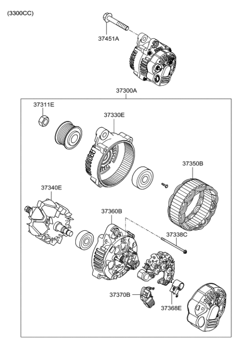 2005 Hyundai Sonata New Body Style (US) Generator Diagram 2