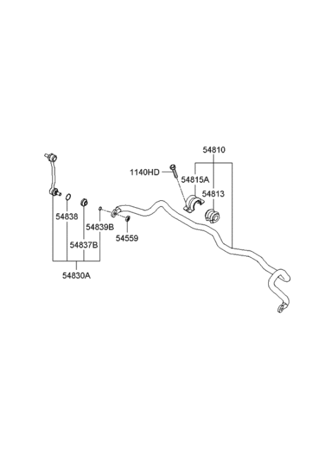 2005 Hyundai Sonata New Body Style (US) Front Stabilizer Bar Diagram