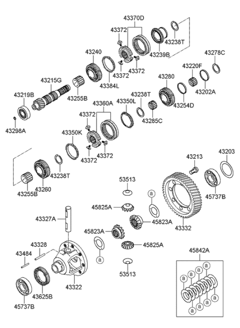 2005 Hyundai Sonata New Body Style (US) Transaxle Gear (MTA) Diagram 2