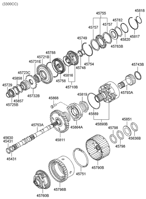 2005 Hyundai Sonata Transaxle Gear - Auto Diagram 3