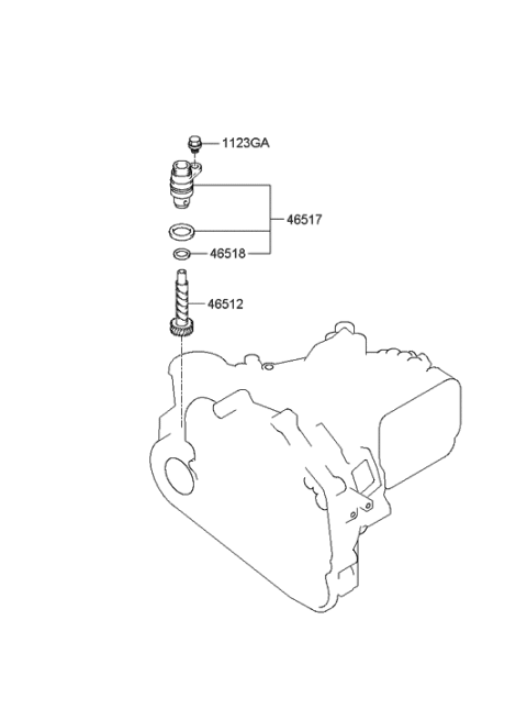 2005 Hyundai Sonata New Body Style (US) Speedometer Driven Gear-Auto Diagram