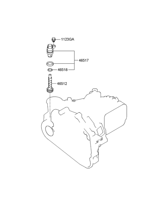 2005 Hyundai Sonata Speedometer Driven Gear-Auto Diagram