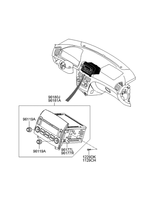 2006 Hyundai Sonata Head Module-Audio Diagram for 96180-0A101-QZ