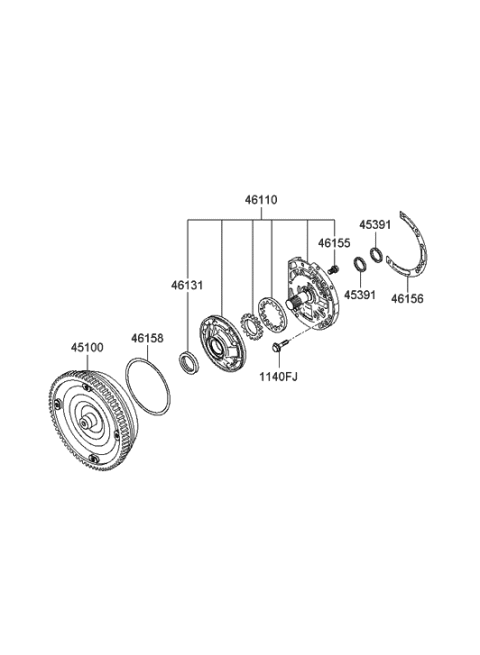 2006 Hyundai Sonata Oil Pump & TQ/Conv-Auto Diagram