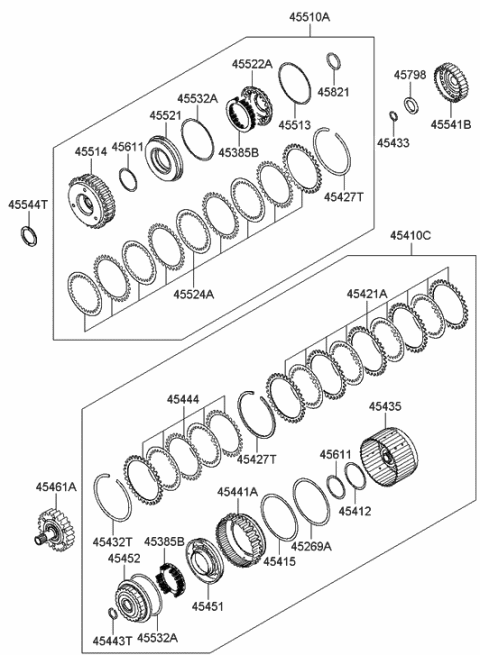 2005 Hyundai Sonata New Body Style (US) Transaxle Clutch - Auto Diagram 1