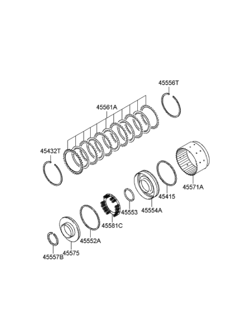 2005 Hyundai Sonata New Body Style (US) Transaxle Clutch - Auto Diagram 2