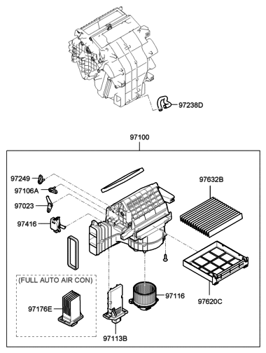 2005 Hyundai Sonata Heater System-Blower Diagram