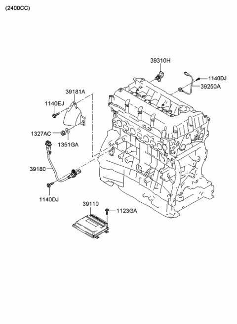 2005 Hyundai Sonata New Body Style (US) Electronic Control Diagram 1
