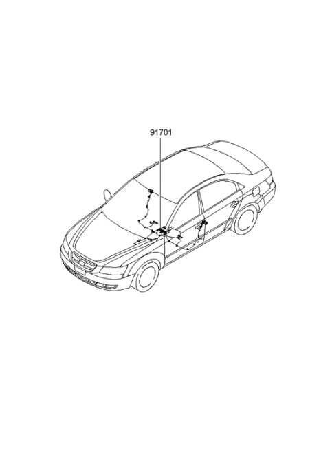 2005 Hyundai Sonata New Body Style (US) Instrument Wiring Diagram