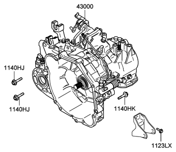 2006 Hyundai Sonata Transmission Assembly-Manual Diagram for 43000-24370