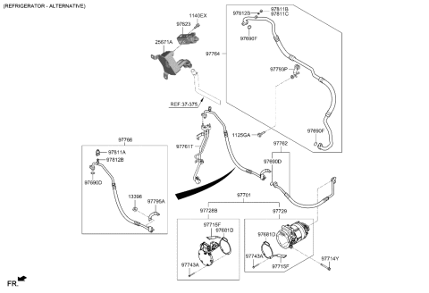 2014 Hyundai Azera Compressor Assembly Diagram for 97701-G7200