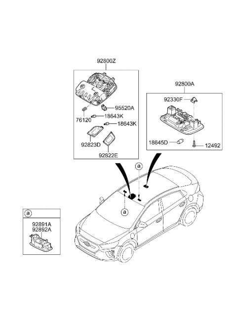 2020 Hyundai Ioniq Electric Room Lamp Diagram