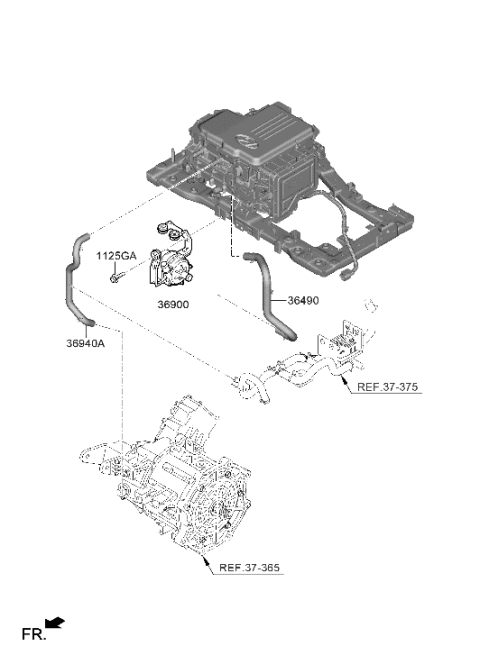 2021 Hyundai Ioniq Hose Assembly-Onboard Charger,In Diagram for 36490-0E055