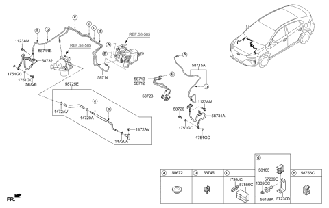 2020 Hyundai Ioniq Electric Brake Fluid Line Diagram 1