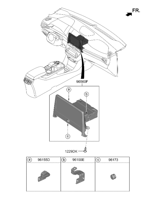 2020 Hyundai Ioniq Bracket-Set MTG,RH Diagram for 96176-G7730
