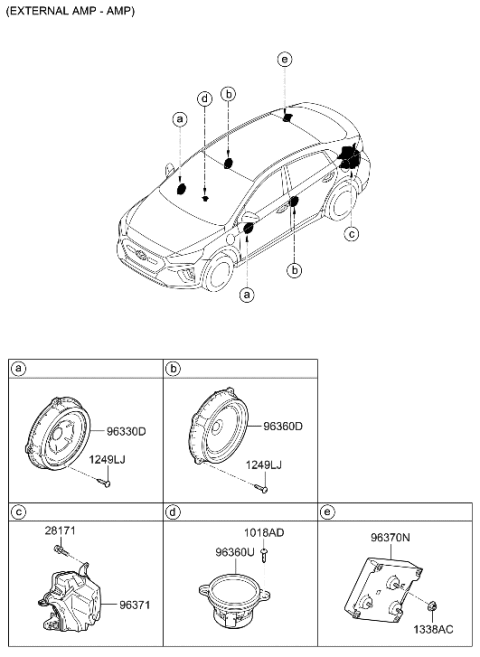 2021 Hyundai Ioniq Speaker Diagram 2
