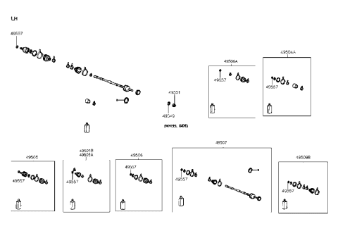 1997 Hyundai Tiburon Drive Shaft Diagram 2