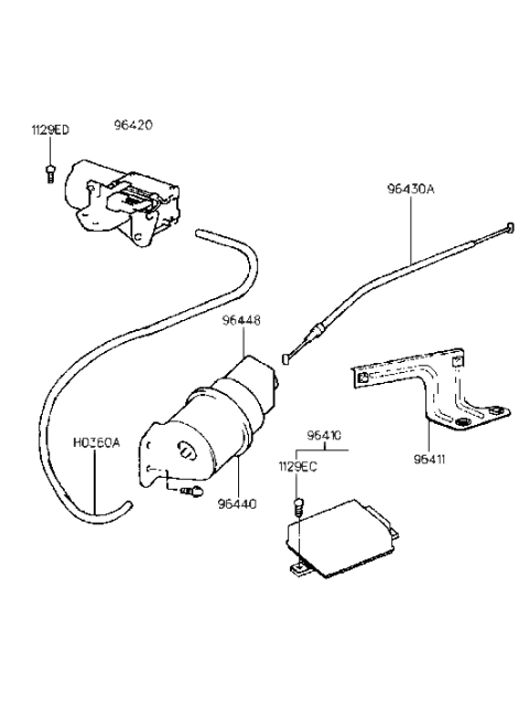 2000 Hyundai Tiburon Control Module-Cruise Diagram for 96410-29750