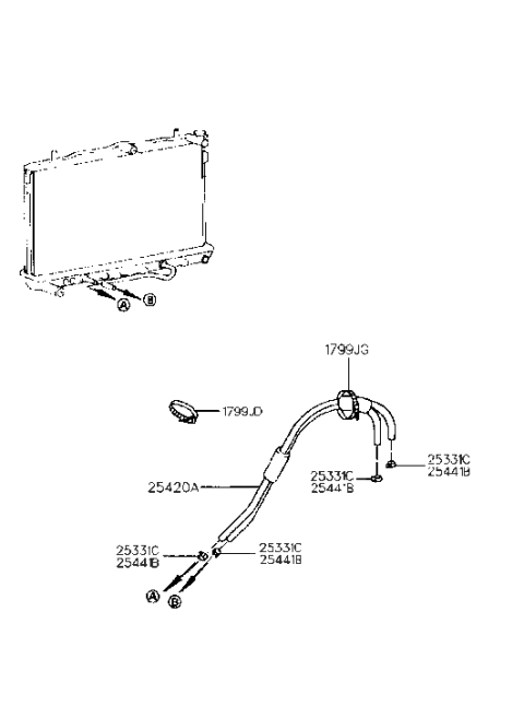 2001 Hyundai Tiburon Old Body Style Oil Cooling Diagram