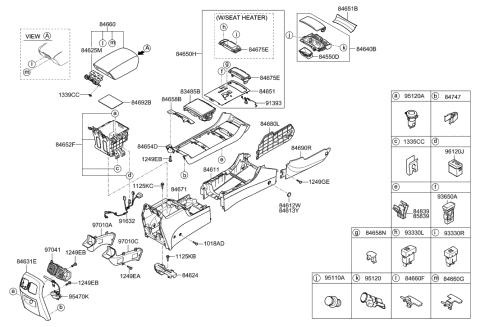 2009 Hyundai Azera Switch Assembly-Seat Heater,LH Diagram for 93730-3L000-3G