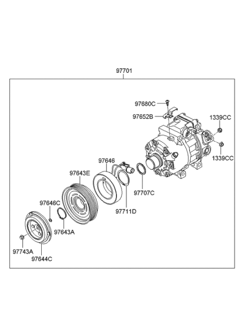2006 Hyundai Azera Produced After OCT.31.2006 Air conditioning System-Cooler Line Diagram 2