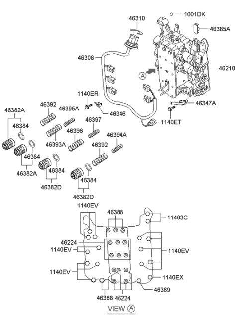 2008 Hyundai Azera Transmission Valve Body Diagram 1