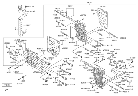 2007 Hyundai Azera Transmission Valve Body Diagram 3