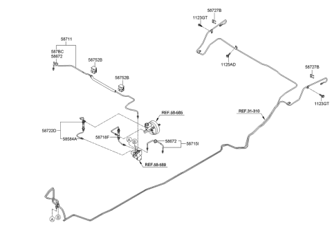 2007 Hyundai Azera Protector Diagram for 0G030-45285