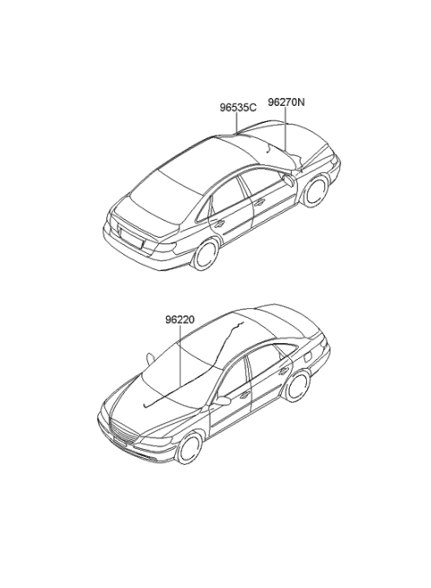 2007 Hyundai Azera Cable-Radio Feeder Diagram for 96270-3L115