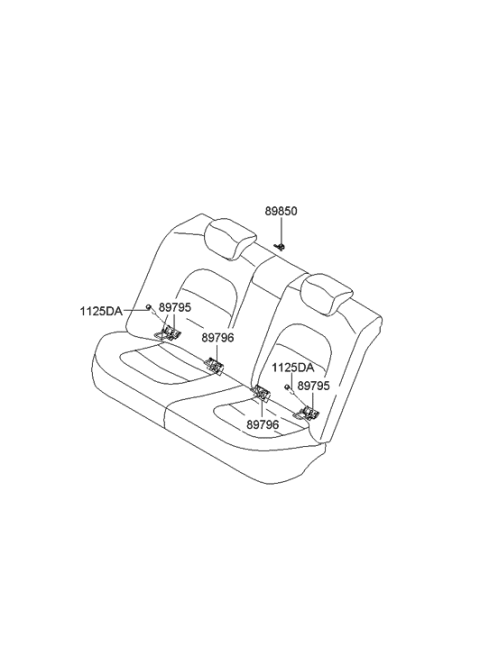 2006 Hyundai Azera Produced After OCT.31.2006 Child Rest Holder Diagram