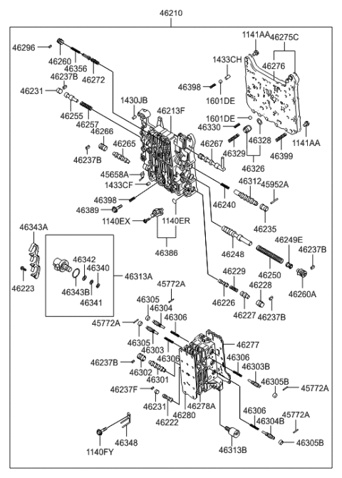 2006 Hyundai Azera Produced After OCT.31.2006 Transmission Valve Body Diagram 2