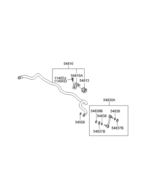 2008 Hyundai Azera Front Stabilizer Bar Diagram