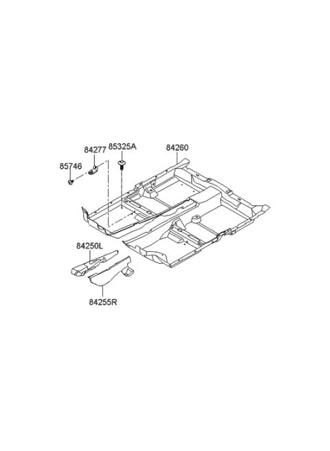 2010 Hyundai Azera Carpet Assembly-Floor Diagram for 84260-3L203-A9