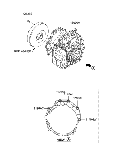 2007 Hyundai Azera Transaxle Assy-Auto Diagram 2