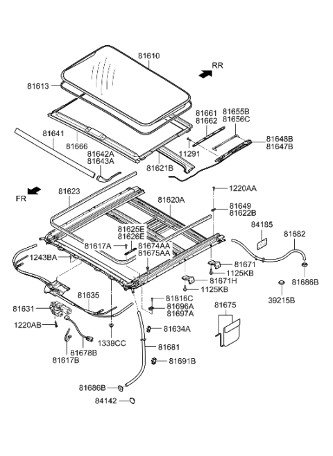 2006 Hyundai Azera Produced After OCT.31.2006 Sunroof Diagram