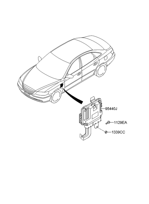 2006 Hyundai Azera Transmission Control Unit Diagram for 95440-3B470