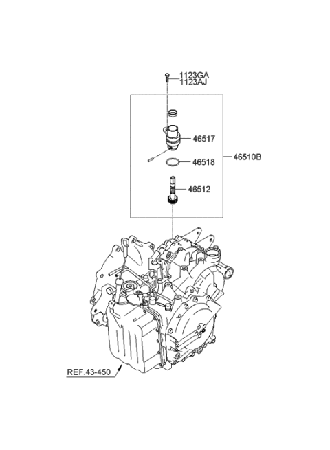 2009 Hyundai Azera Sensor Assembly-Speed Diagram for 46510-39800